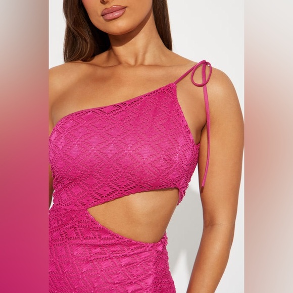 Fashion Nova Pink One Shoulder Sundress - Picture 8 of 12